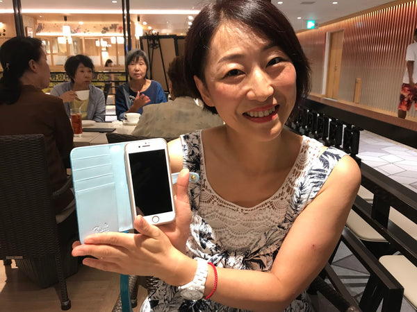 濱中 様　スティングレィ革　iphone7 携帯カバー　ターコイズブルー