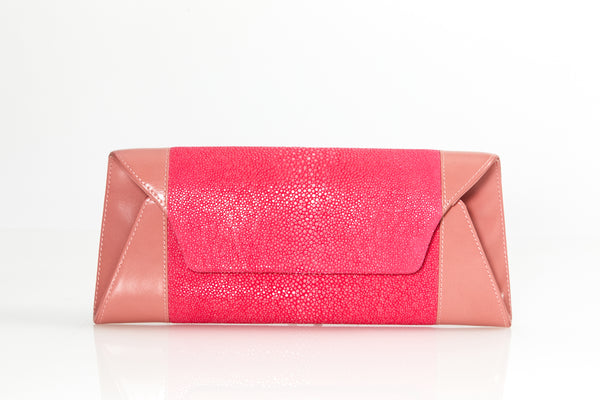 Allamanda [Ray leather x Cowhide] Rose pink & pink