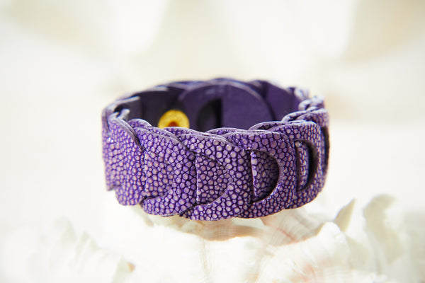 Bracelet [ray leather] lavender