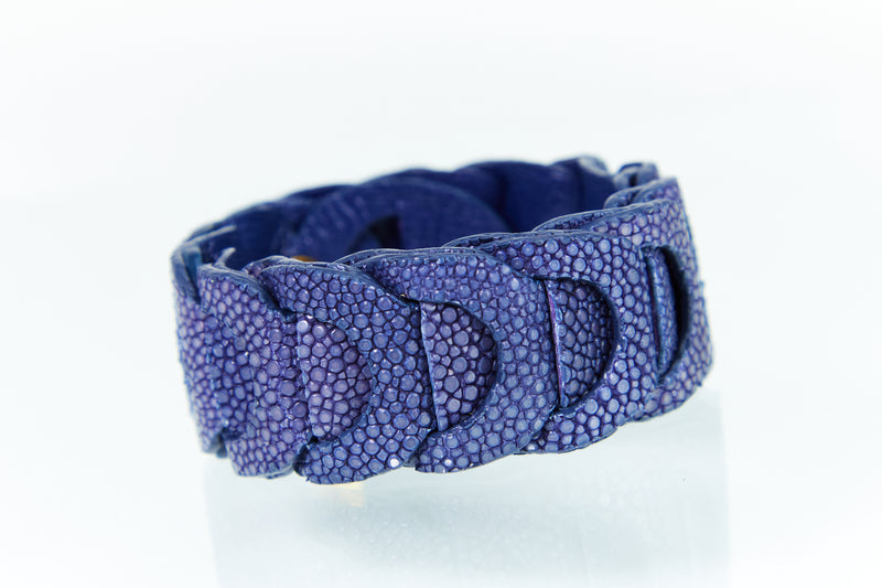 Bracelet [ray leather] lapis blue