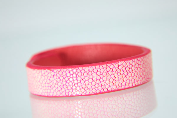 Bangle [ray leather] rose pink