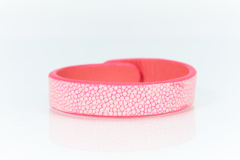 Bangle [ray leather] rose pink