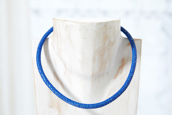 Bracelet / Necklace [Ray Leather] Sapphire 5mm