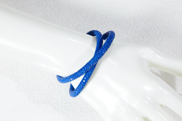 Bracelet / Necklace [Ray Leather] Sapphire 5mm