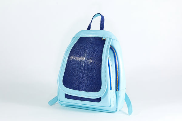 Aldana [Cowhide x Ray Leather] Baby Blue & Sapphire Blue