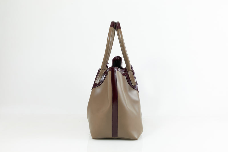 Melia [Cowhide] Chocolate Brown & Wine Red