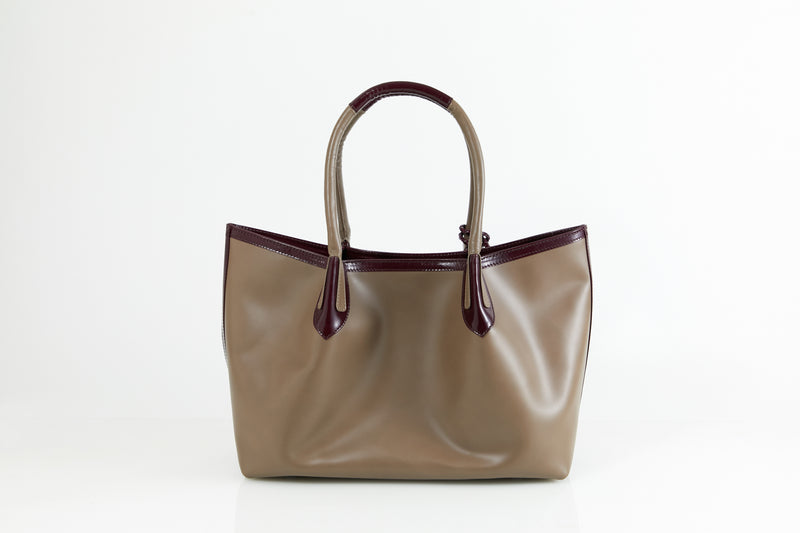 Melia [Cowhide] Chocolate Brown & Wine Red