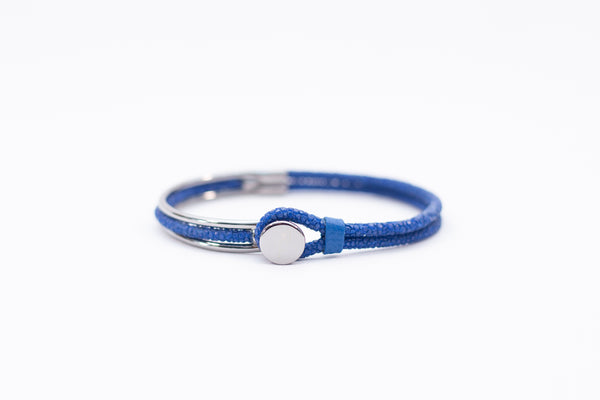 Bracelet [ray leather] sapphire (center circle closure)